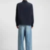 Logo-label shirt in cotton twill