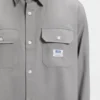 Logo-label shirt in cotton twill