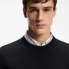 Logo-label sweater in cotton and cashmere