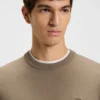 Logo-label sweater in cotton and cashmere
