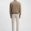 Logo-label sweater in cotton and cashmere
