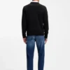 Logo-label sweater in cotton and cashmere