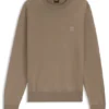 Logo-label sweater in cotton and cashmere