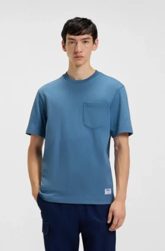 Logo-label T-shirt in cotton jersey