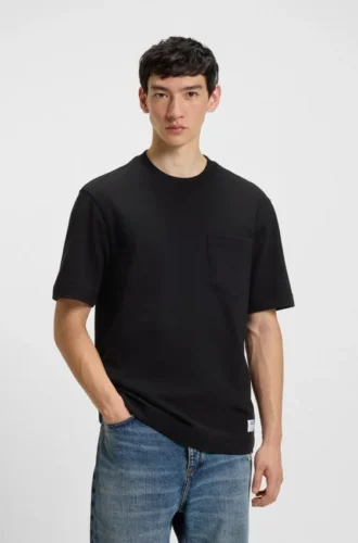 Logo-label T-shirt in cotton jersey Logo-label T-shirt in cotton jersey