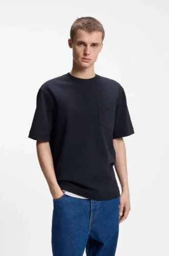 Logo-label T-shirt in cotton jersey
