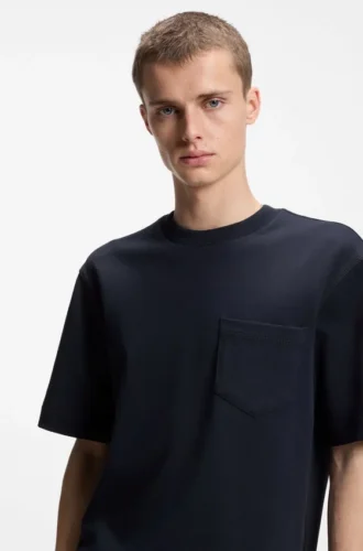 Logo-label T-shirt in cotton jersey