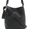 Logo-lettering bucket bag in leather