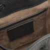 Logo-lettering bucket bag in leather