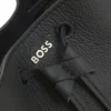 Logo-lettering bucket bag in leather