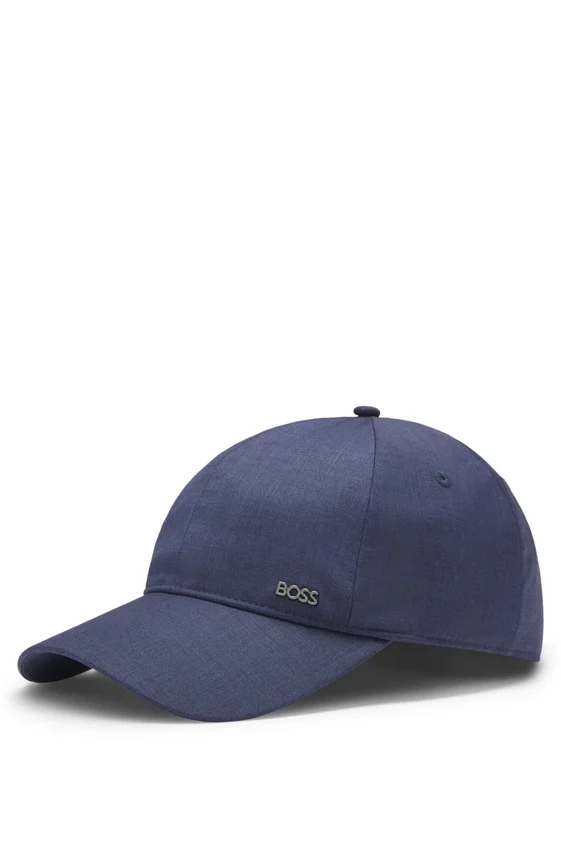 Logo-lettering cap in virgin wool Logo-lettering cap in virgin wool