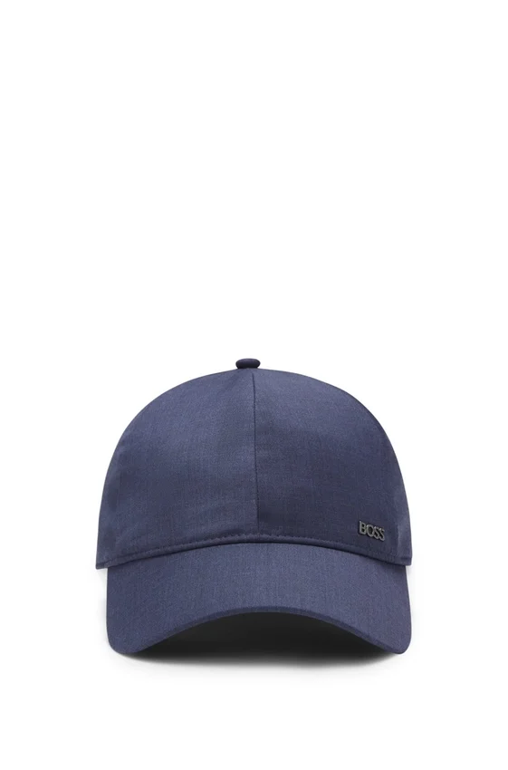 Logo-lettering cap in virgin wool Logo-lettering cap in virgin wool