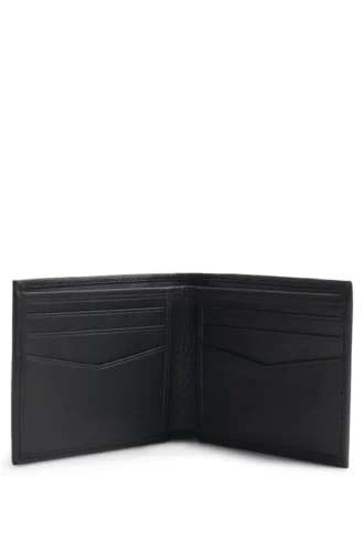 Logo-lettering card holder in Italian leather