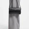 Logo-lettering shoulder bag in faux leather
