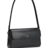 Logo-lettering shoulder bag in faux leather