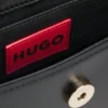 Logo-lettering shoulder bag in faux leather