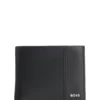 Logo-lettering wallet in leather Logo-lettering wallet in leather