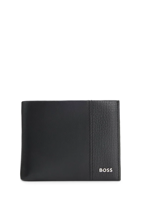 Logo-lettering wallet in leather Logo-lettering wallet in leather