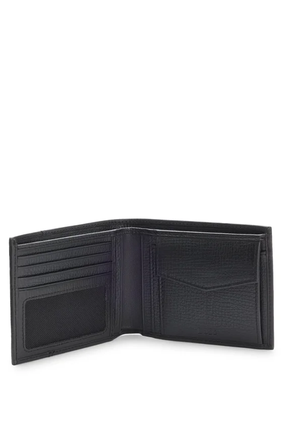 Logo-lettering wallet in leather Logo-lettering wallet in leather