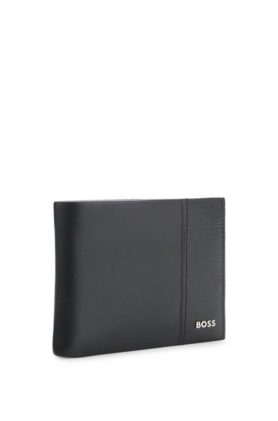 Logo-lettering wallet in leather Logo-lettering wallet in leather