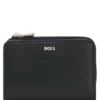 Logo-lettering wallet with zip Logo-lettering wallet with zip