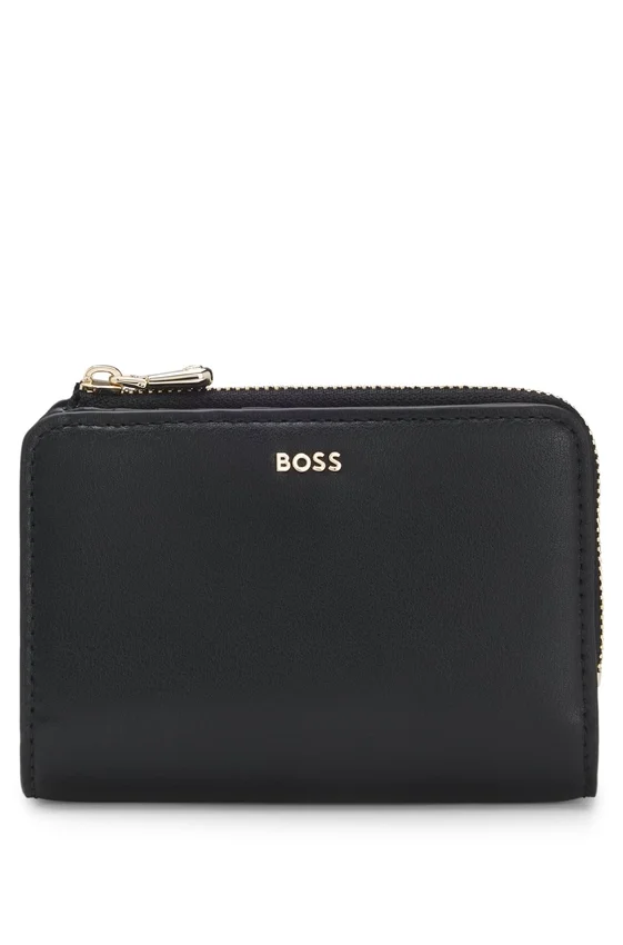 Logo-lettering wallet with zip Logo-lettering wallet with zip