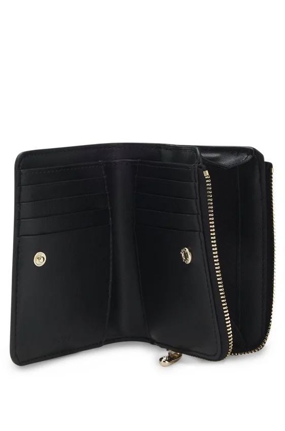 Logo-lettering wallet with zip Logo-lettering wallet with zip