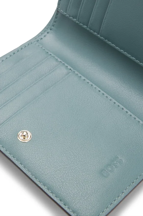 Logo-lettering wallet with zip Logo-lettering wallet with zip