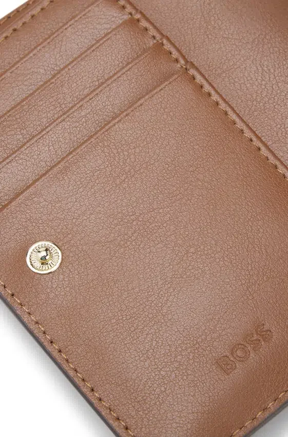 Logo-lettering wallet with zip Logo-lettering wallet with zip