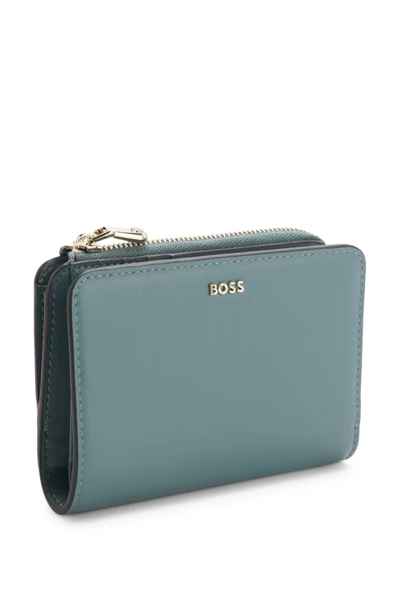 Logo-lettering wallet with zip Logo-lettering wallet with zip