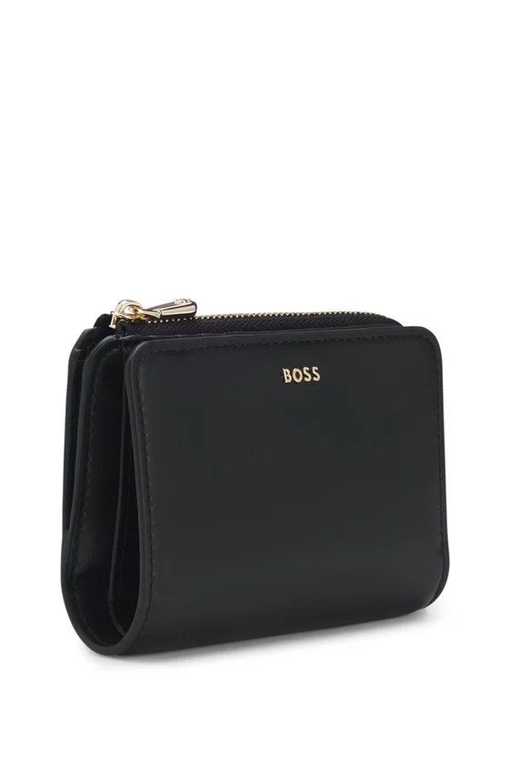 Logo-lettering wallet with zip Logo-lettering wallet with zip
