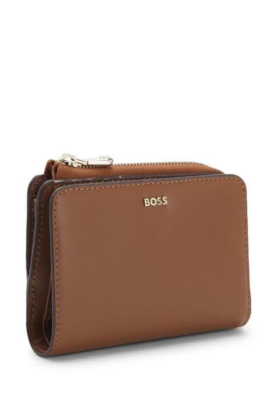 Logo-lettering wallet with zip Logo-lettering wallet with zip