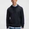 Logo-patch hoodie in cotton terry