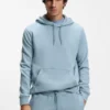 Logo-patch hoodie in cotton terry