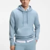 Logo-patch hoodie in cotton terry