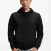Logo-patch hoodie in cotton terry