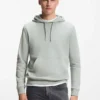 Logo-patch hoodie in cotton terry