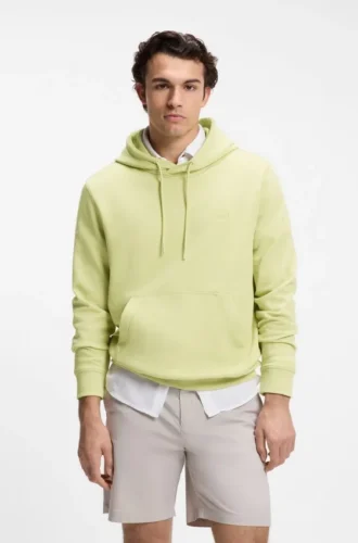 Logo-patch hoodie in cotton terry
