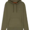 Logo-patch hoodie in cotton terry