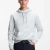 Logo-patch hoodie in cotton terry