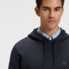 Logo-patch hoodie in cotton terry