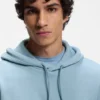 Logo-patch hoodie in cotton terry