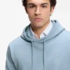 Logo-patch hoodie in cotton terry