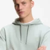 Logo-patch hoodie in cotton terry