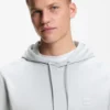 Logo-patch hoodie in cotton terry