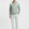 Logo-patch hoodie in cotton terry
