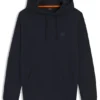 Logo-patch hoodie in cotton terry
