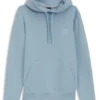 Logo-patch hoodie in cotton terry