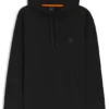 Logo-patch hoodie in cotton terry