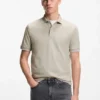 Logo-patch slim-fit polo shirt in stretch cotton